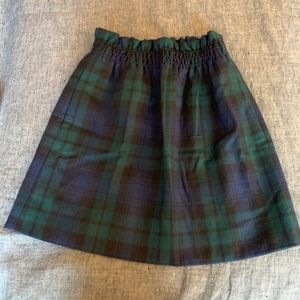 JCREW Wool Blackwatch Plaid City Mini Skirt